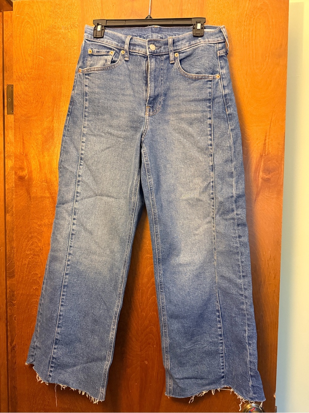 GAP Wide-Leg Flare Jeans in Medium Blue Wash